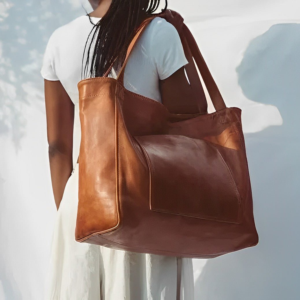 VORINAOversized Leather Tote BagLeather bag