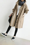 Vorina Luxury FashionOversized Lightweight Trench Coat - Relaxed Fit WindbreakerRain coat