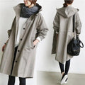 Vorina Luxury FashionOversized Lightweight Trench Coat - Relaxed Fit WindbreakerRain coat