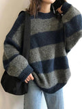 VORINAOversized Striped Knit SweaterWomen's Sweaters