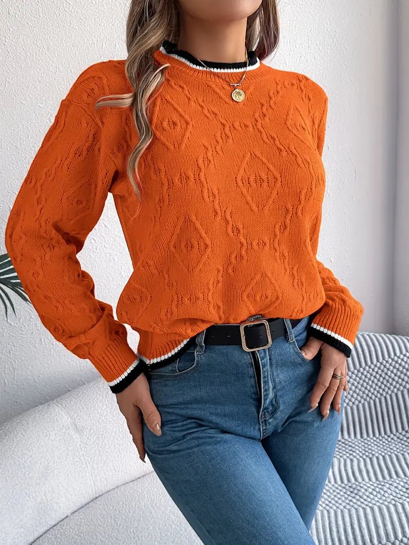 VORINAPatterned Knit SweaterWomen's Sweater