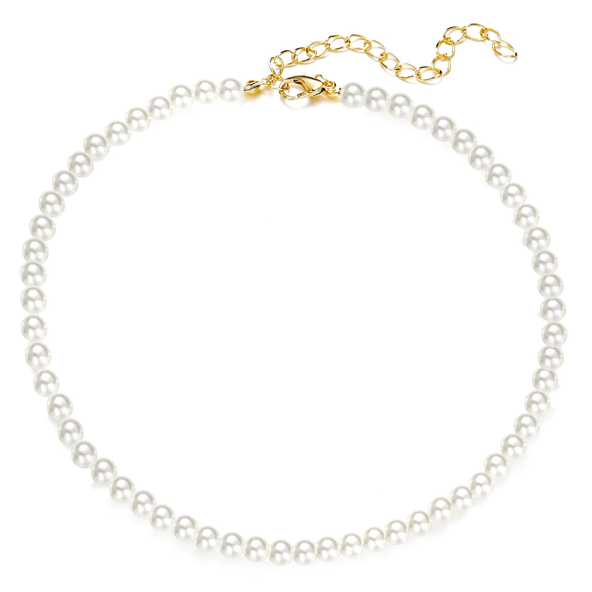 Vorina Luxury FashionPearl Chain Necklace For