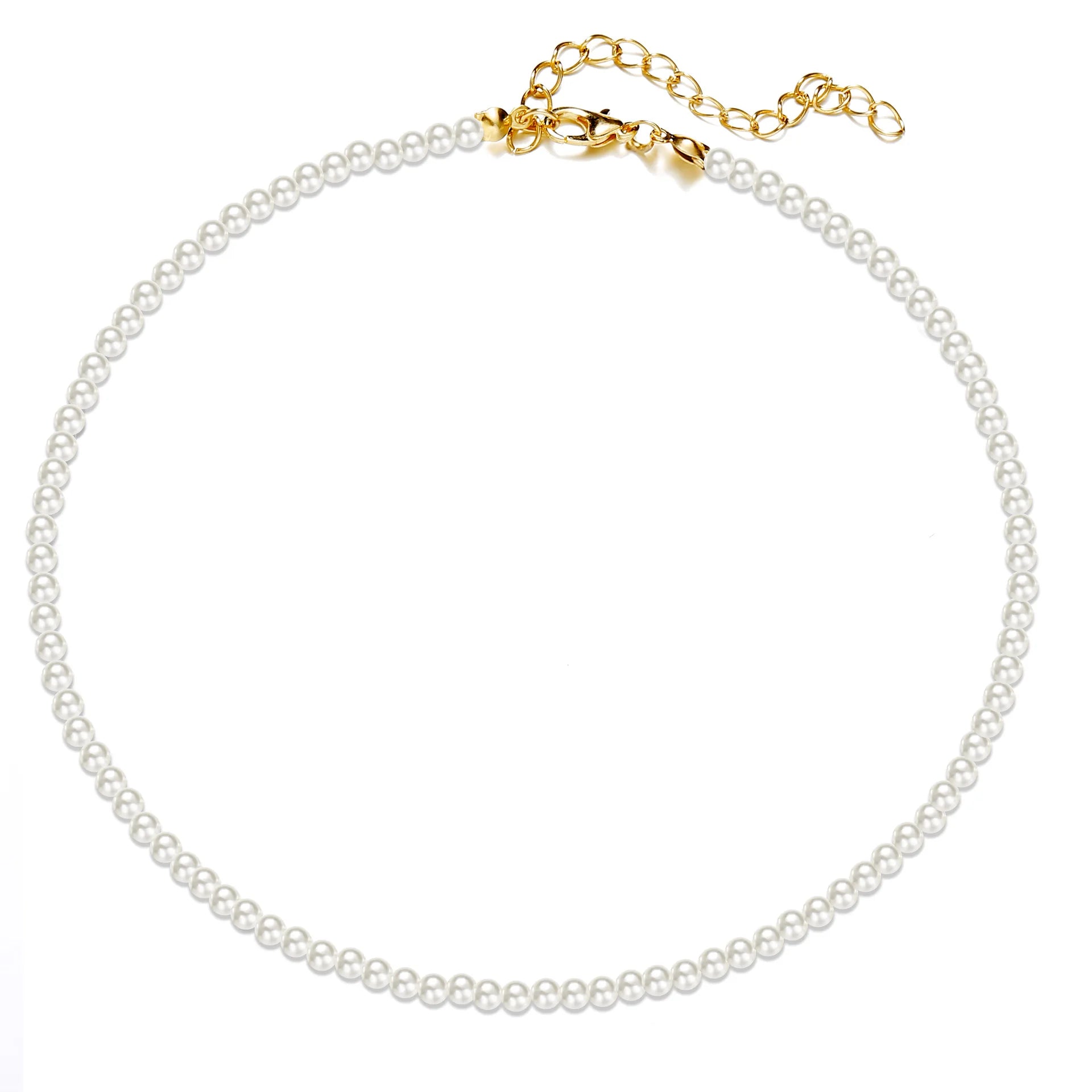 Vorina Luxury FashionPearl Chain Necklace For