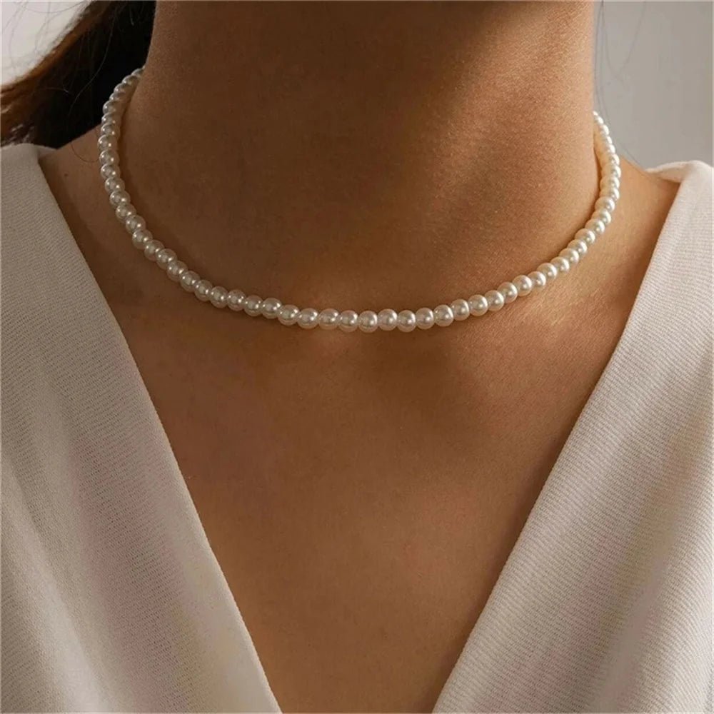 Vorina Luxury FashionPearl Chain Necklace For