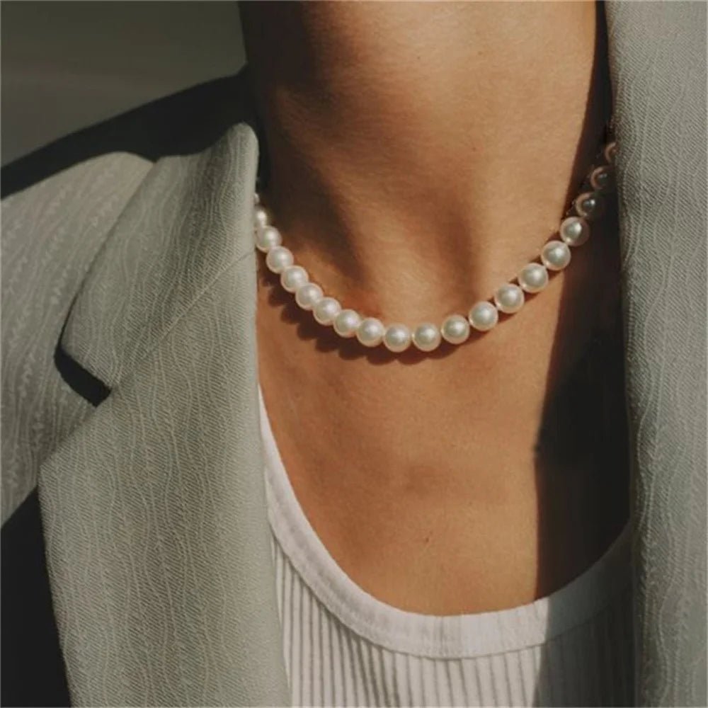 Vorina Luxury FashionPearl Chain Necklace For