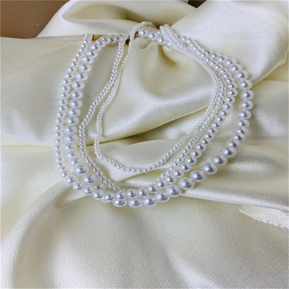 Vorina Luxury FashionPearl Chain Necklace For