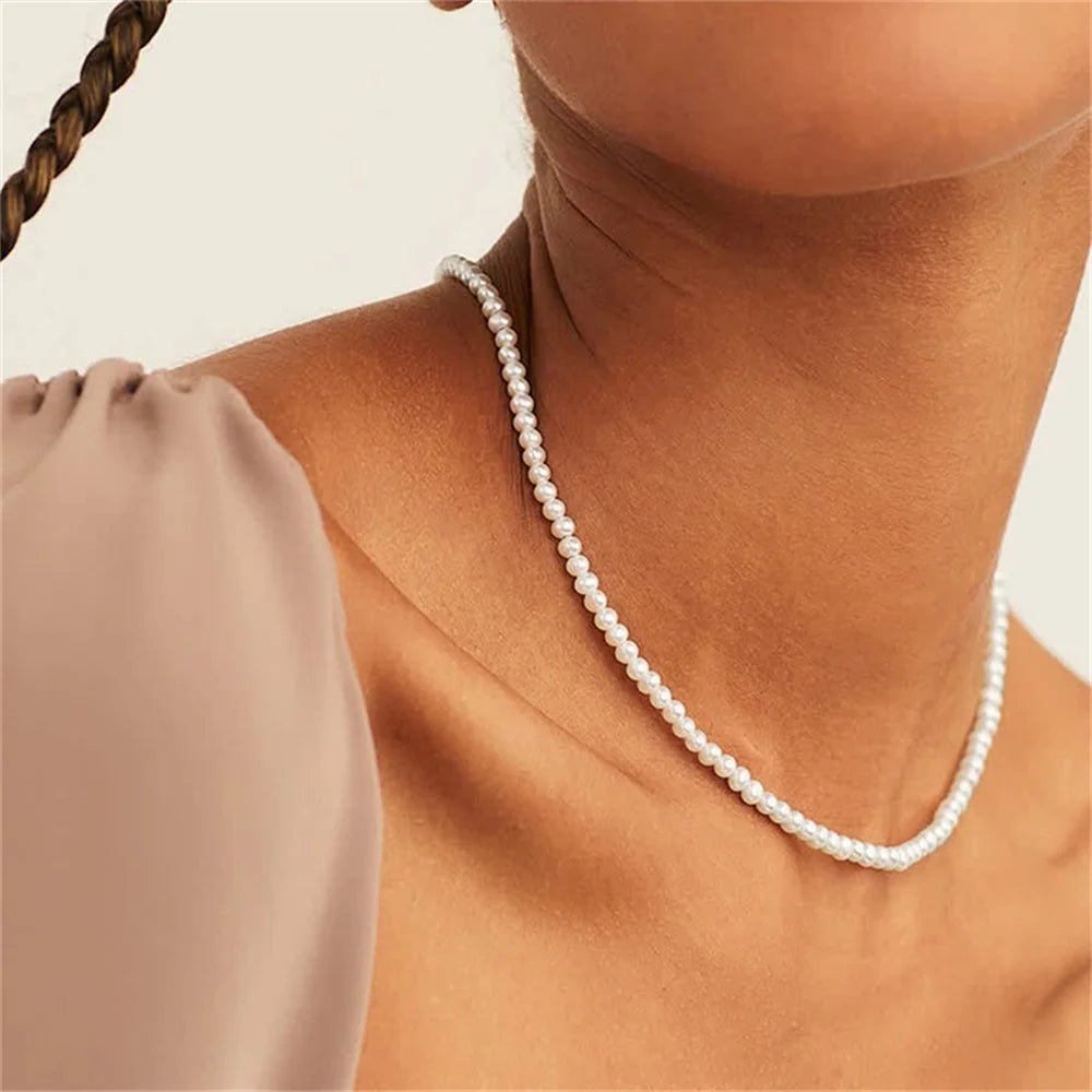 Vorina Luxury FashionPearl Chain Necklace For