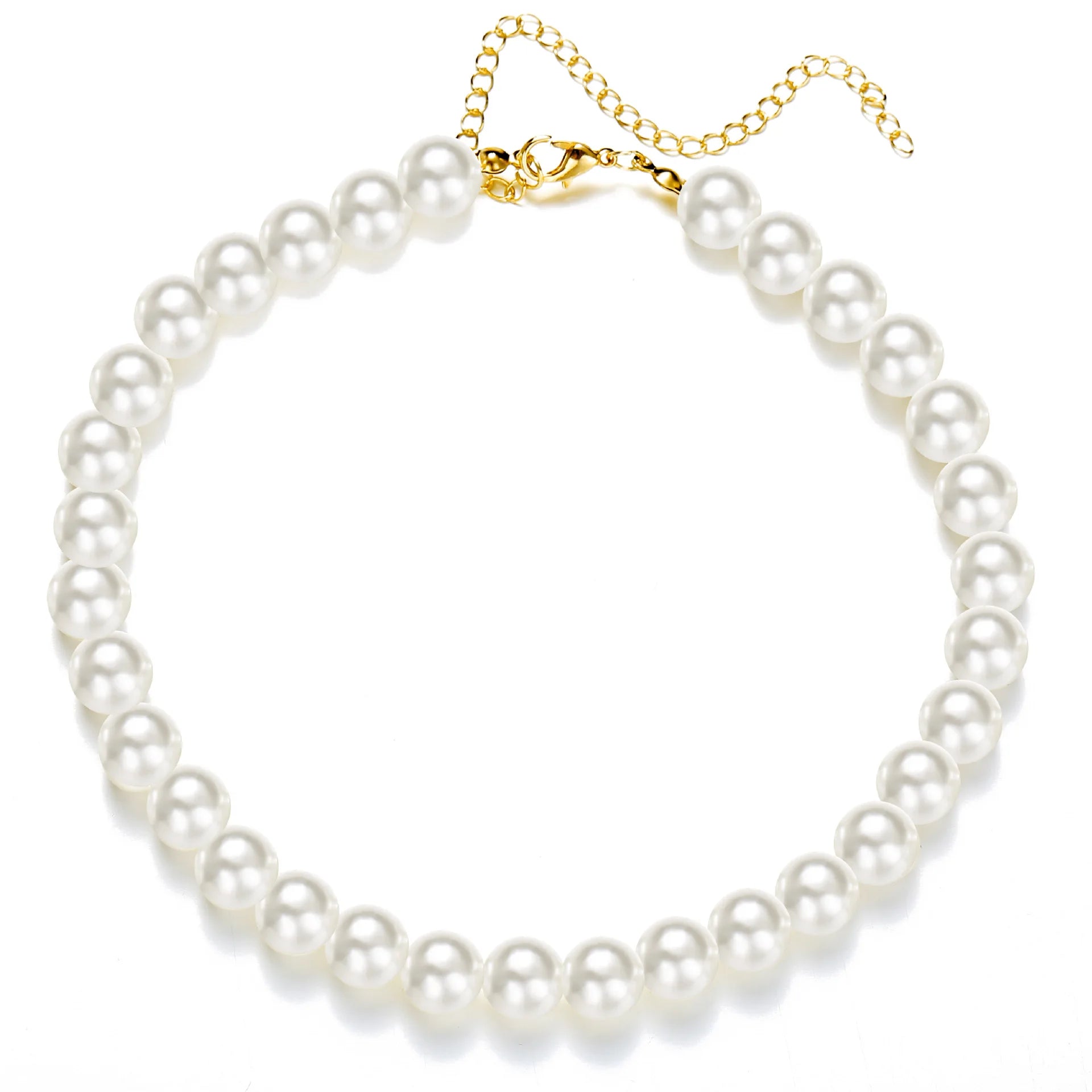 Vorina Luxury FashionPearl Chain Necklace For