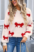 VORINAPlayful Pink Patterned SweaterSweater