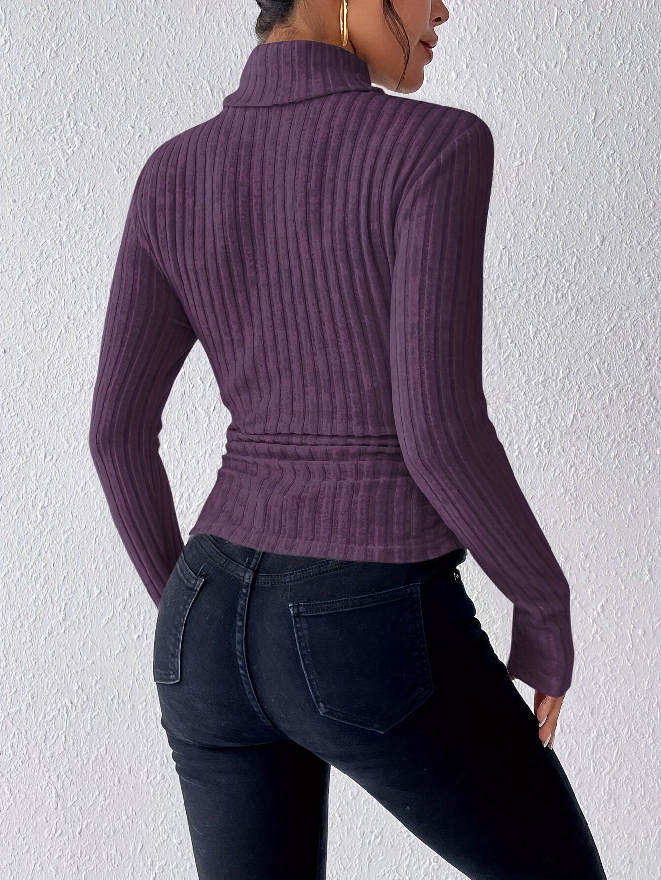 VORINARibbed Turtleneck SweaterSweater