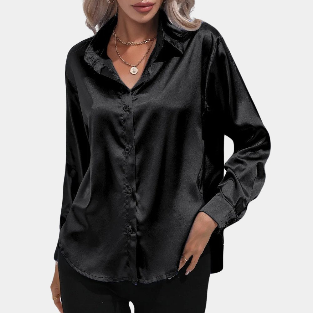 Button down satin shirt online