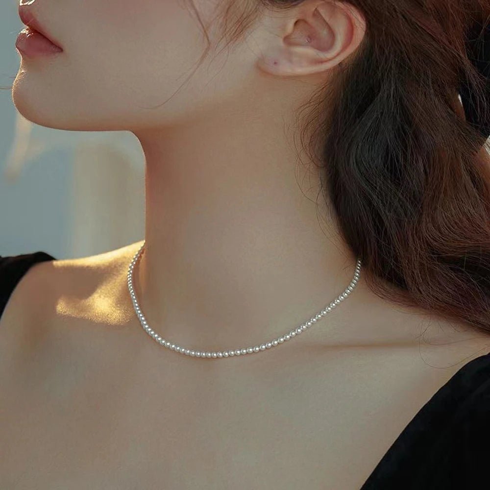 Vorina Luxury FashionSimple White Pearl ChainNecklaces