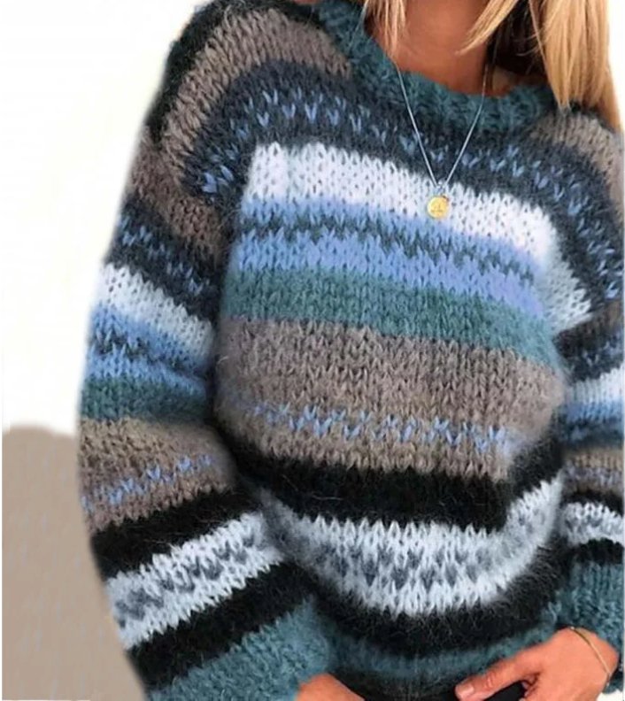 VORINAStriped Knit SweaterWomen's Sweater