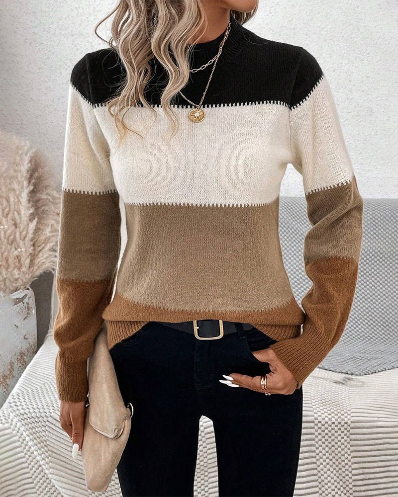 VORINAStriped Knit SweaterSweaters