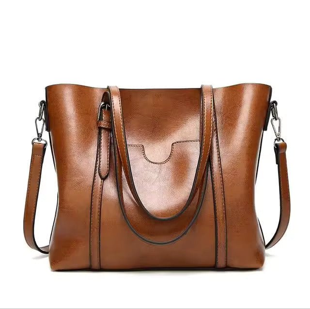 VORINAStructured Leather Shoulder BagLeather bag