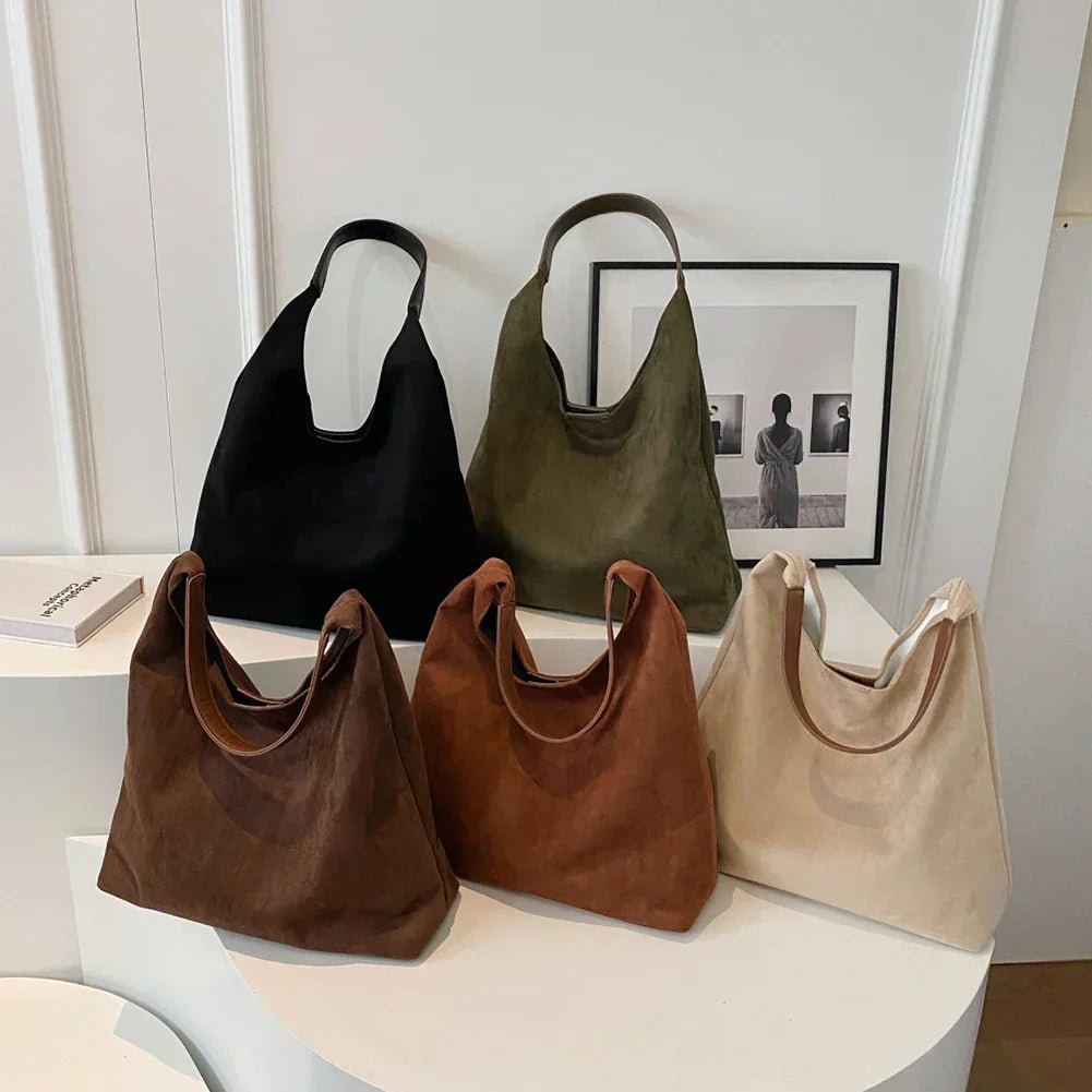 Vorina Luxury FashionSuede Tote Bag