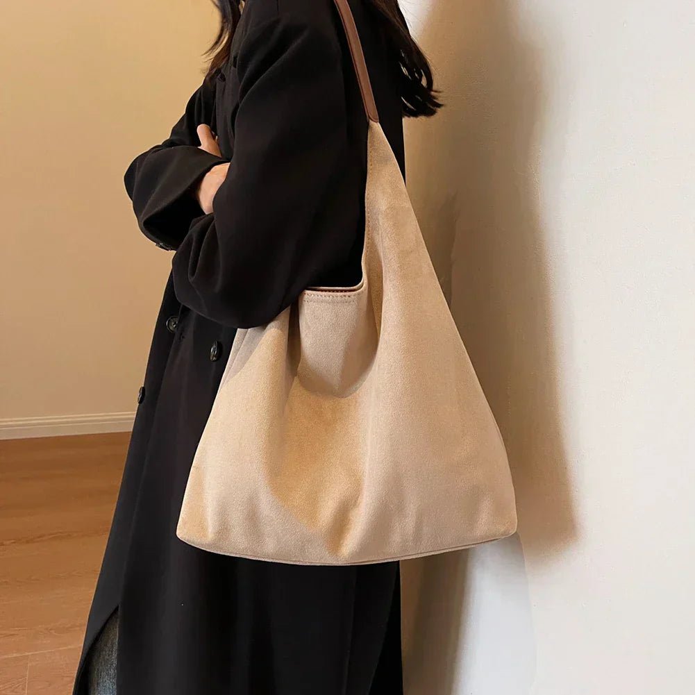 Vorina Luxury FashionSuede Tote Bag