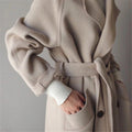 VORINATimeless Long Wool Coat – Elegant Double - BreastedWomen Jacket