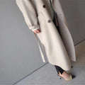 VORINATimeless Long Wool Coat – Elegant Double - BreastedWomen Jacket