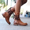 VORINAVintage Lace - Up Leather Bootsboots