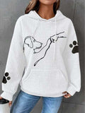 VORINAWaffle Knit HoodieWomen's Hoodies