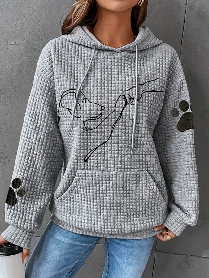 VORINAWaffle Knit HoodieWomen's Hoodies