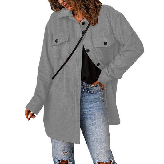 Women's Casual Woolen Coat