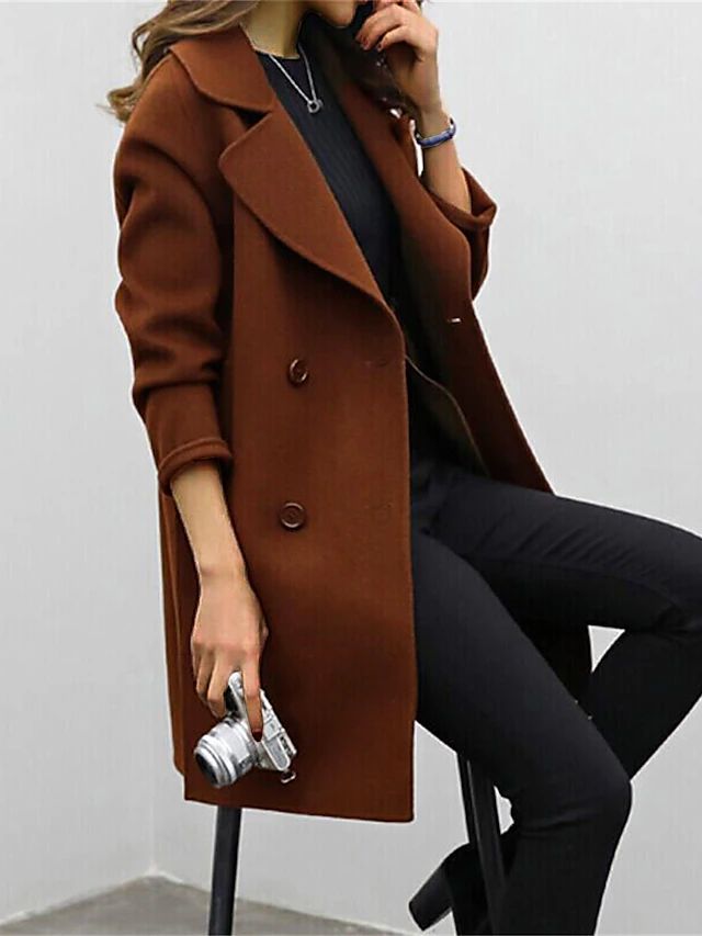 Vorina Luxury FashionWool coat autumn winter for womenWomen Jacket